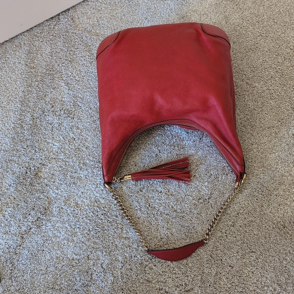 Gucci Soho Red Chain Hobo
